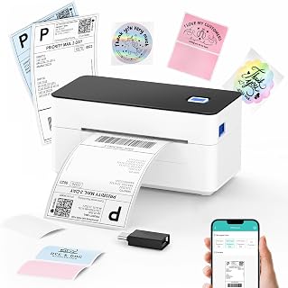 SVANTTO Bluetooth Shipping Label Printer 4x6, Wireless Thermal Label Maker | Compatible with iPhone, Android, Windows & Mac for Small Busniess