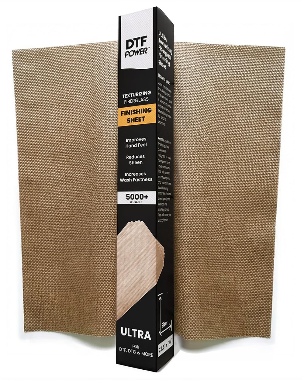 DTFPOWER Ultra Texturizing Teflon Sheet, Fiberglass with PTFE Coating, for DTF/D