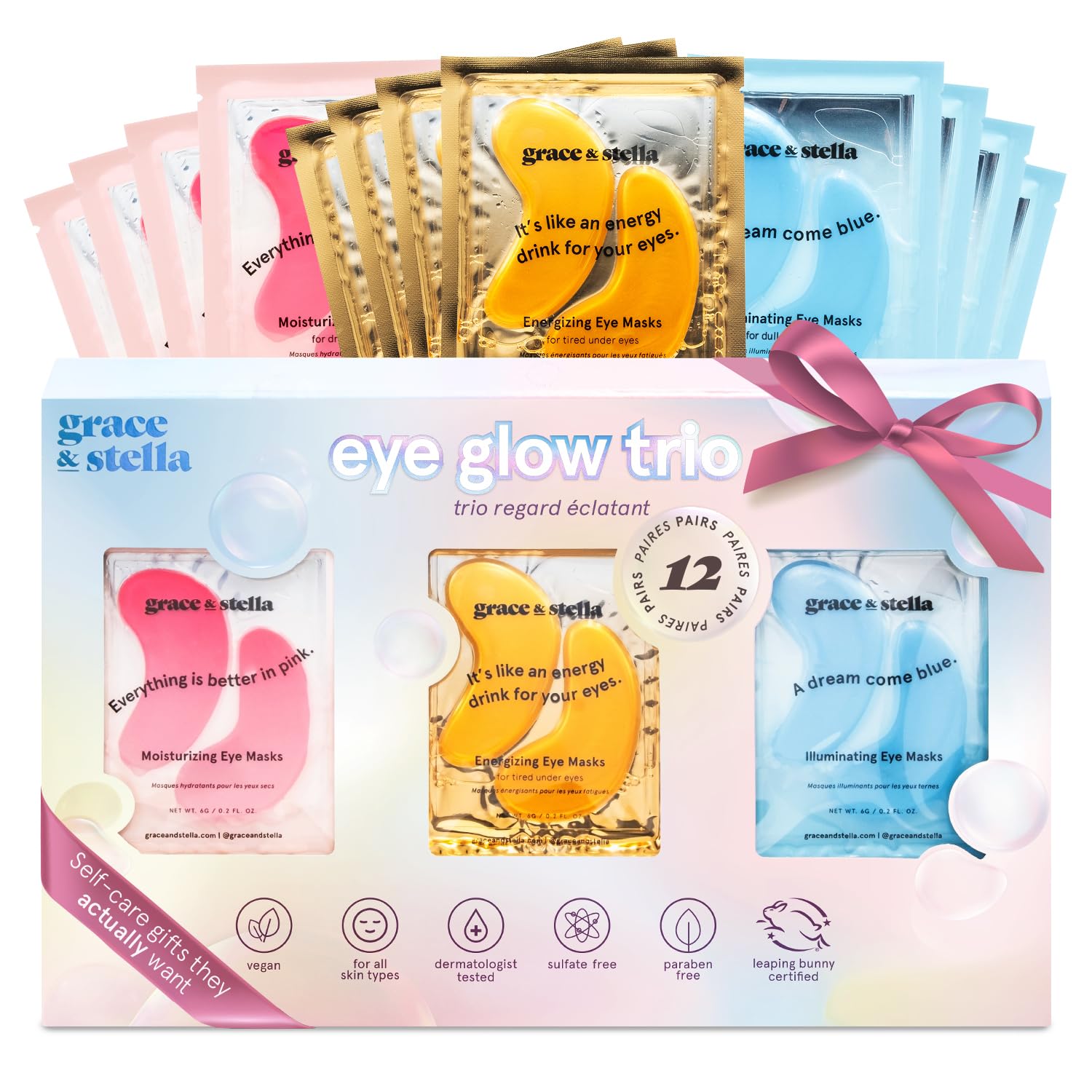 grace & stella Award Winning Under Eye Patches (12 pairs) Eye Masks for Puffy Ey