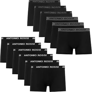 Antonio Rossi Pack of 12 Men's Cotton Stretch Waistband Boxer Shorts