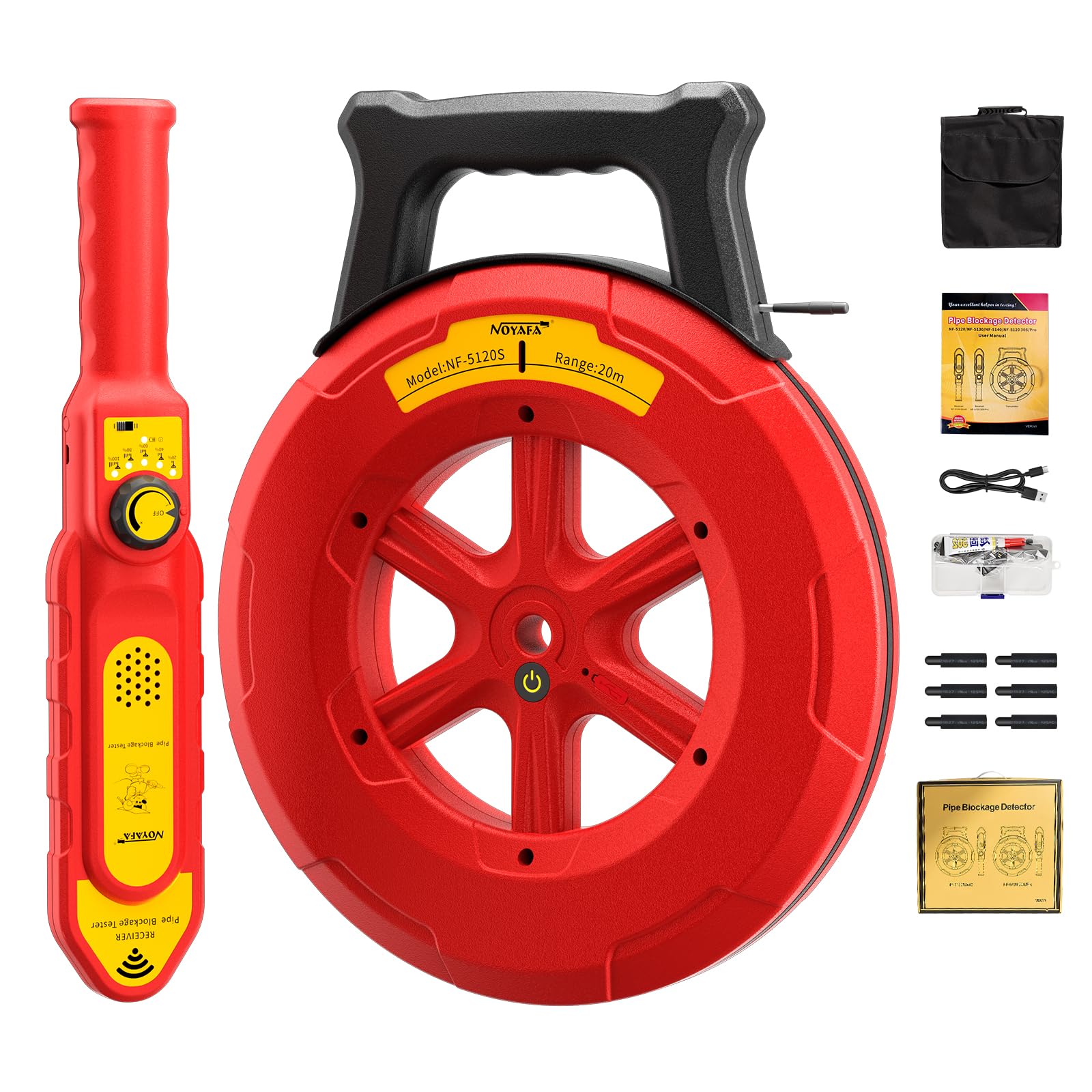 Pipe Locator Underground Pipe Blockage Detector, Plumbing Diagnostic Tool | Up t