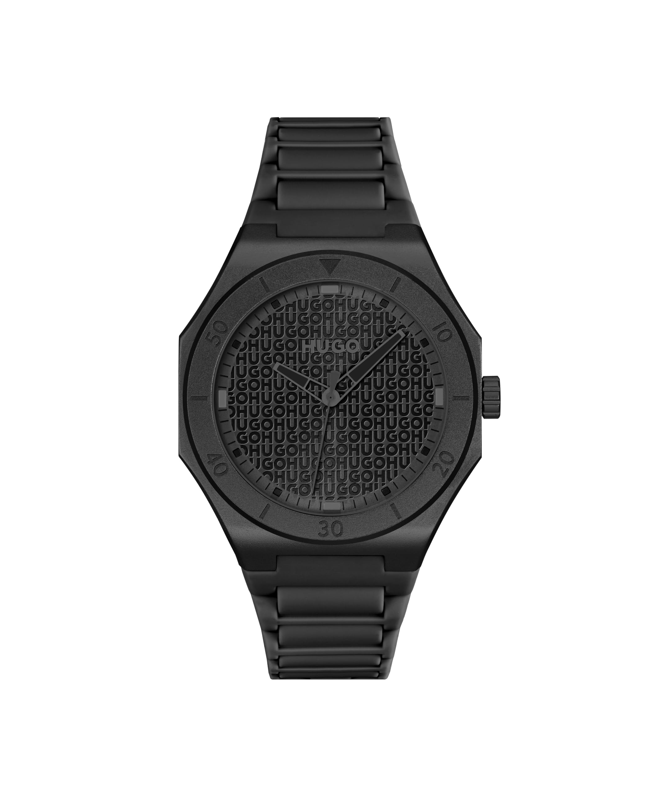 Hugo Three Hand Quartz Movement Watch for Men #Grail Light Collection with Black