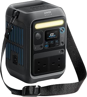 Anker SOLIX C300X, 300W 288Wh Portable Power Station with Adjustable Strap | 140W Fast Charge, LiFePO4 Battery, 600W Surge, 140W Two-Way Fast Charging, Solar Generator