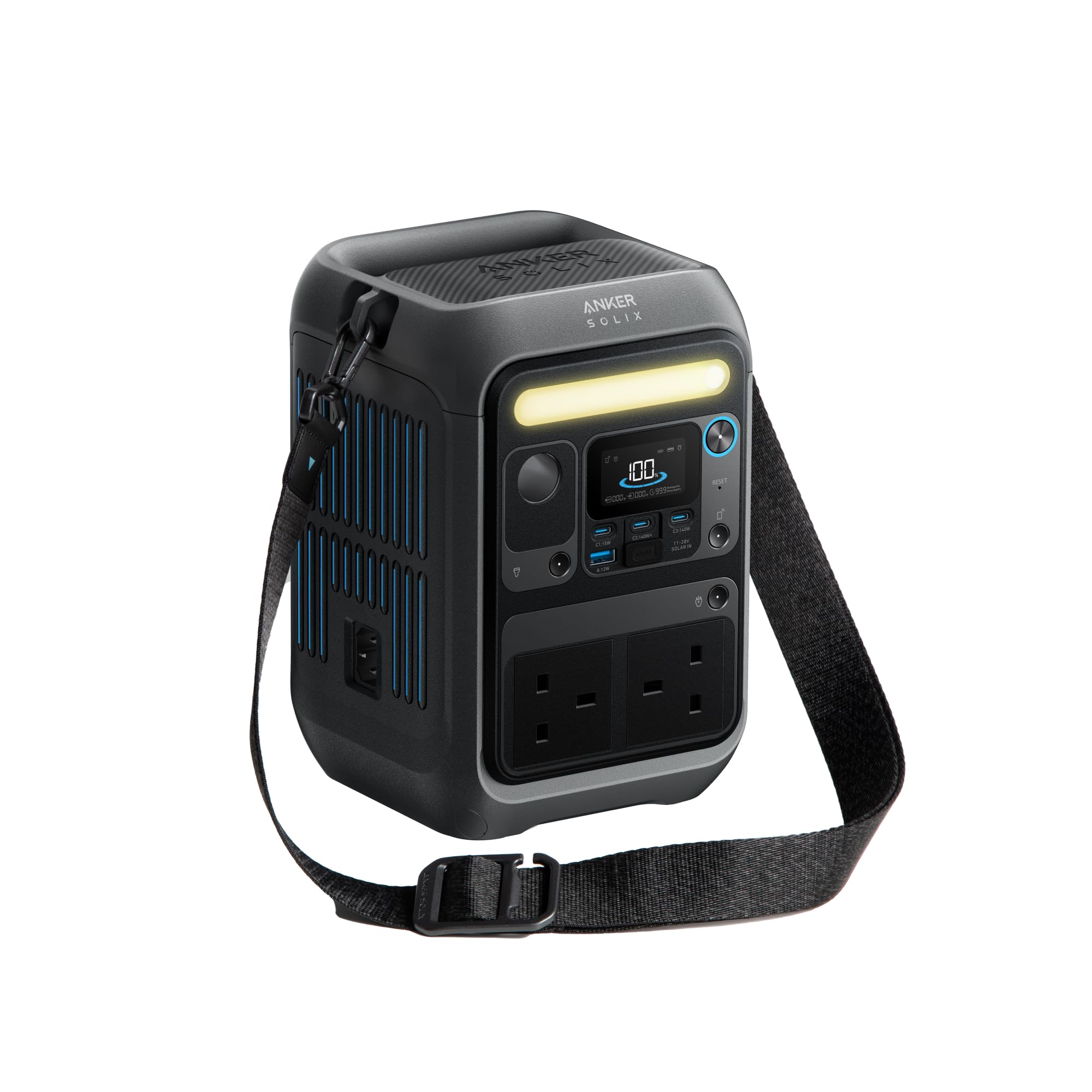 Anker SOLIX C300X, 300W 288Wh Portable Power Station with Adjustable Strap | 140
