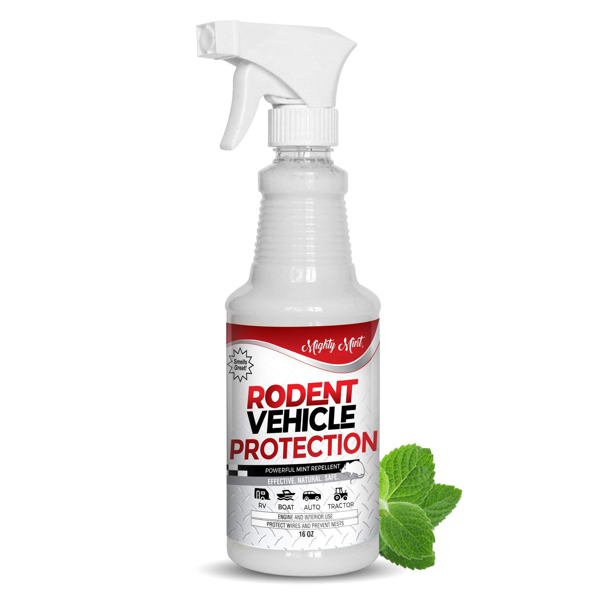 Mighty Mint Rodent Repellent Vehicle Spray, 16 oz | Natural, Plant Based Protect