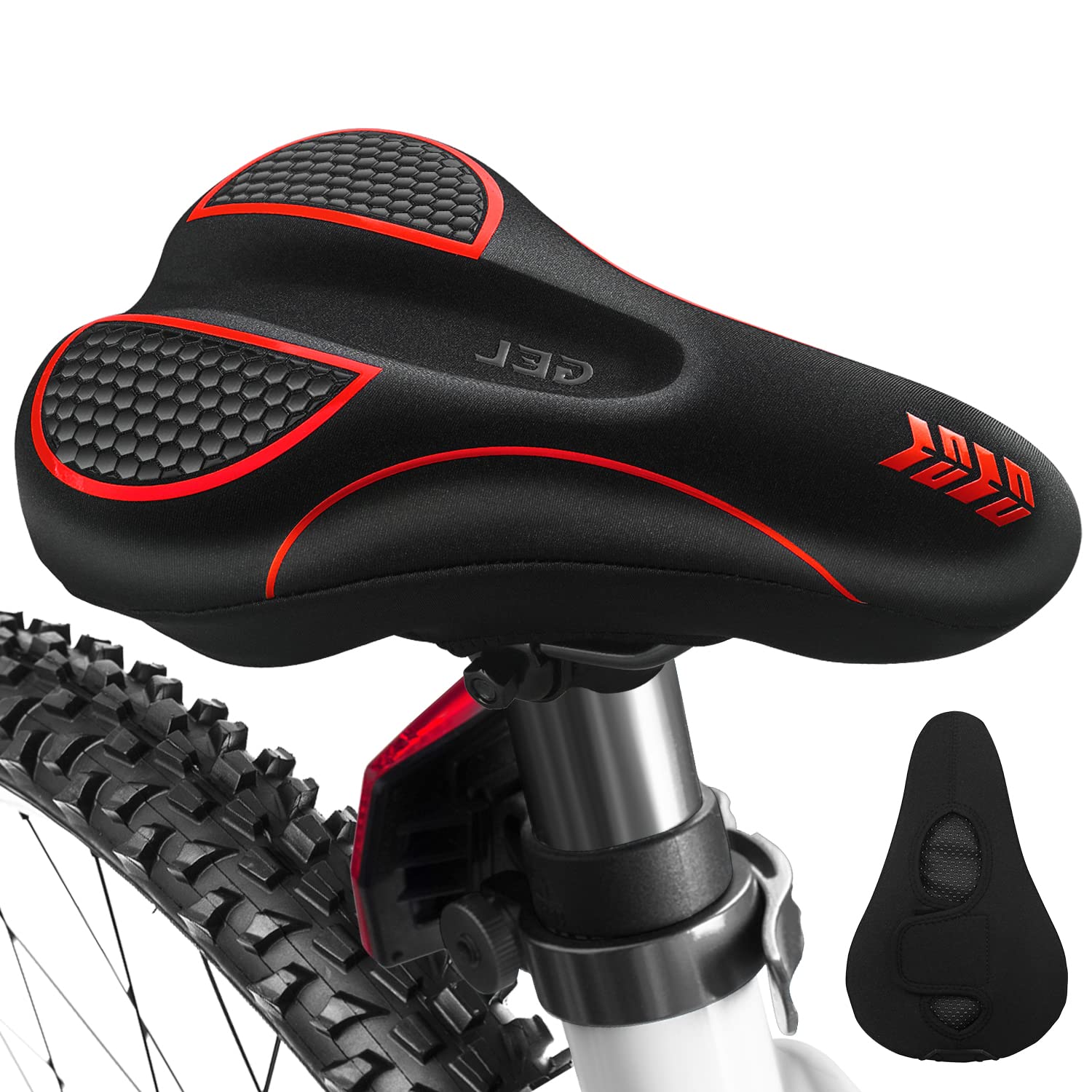 MSDADA Bike Seat Cushion - Gel Bike Seat Cover Padded for Men & Womens Comfort, 
