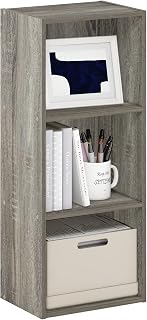 Furinno Luder 3 Open Shelf Bookcase, French Oak