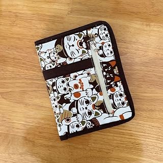 Lotus Yarns Interchangeable Circular Knitting Needles Case, Soft Fabric Zippered Organizer, Portable Storage Holder for Knitting Needle Tips & Accessories (Maneki Neko)