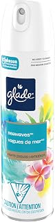 Glade Aqua Waves Room Spray Air Freshener, Ocean Scent, 226g | Odour Eliminator, Essential Oils, 2X More Fragrance, No Phthalates Or Parabens, Natural Propellant, Bathroom & Home Use