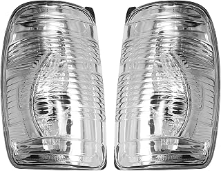 EATAKWARD 2 PCS Wing Mirror Left Driver &amp; Right Passenger Side Turn Signal Light Indicator Lamp Lens Cover Replacement for Ford Transit T150 250 350 2015-2021 MK8 2014 Onwards Replace# 1847387 1847389