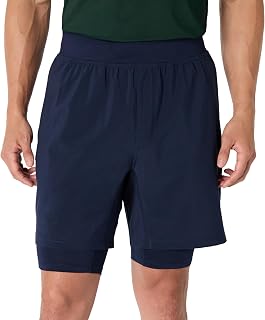 Amazon Essentials Men's Athletic Running Training Shorts, Performance Stretch Woven Workout Shorts, 7" Inseam