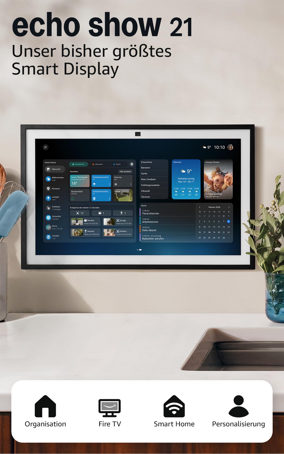 Amazon Echo Show 21 (newest gen) | A stunning 21" smart display with built-in Fi