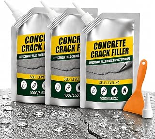 Waterproof Concrete Crack Filler & Sealant, 2027 New Concrete Crack Filler，Grey-3pcs