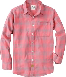 Dubinik® 6oz Men's Flannel Shirt 100% Cotton Long Sleeve Winter Plaid with Pocket Comfortable And Lightweight