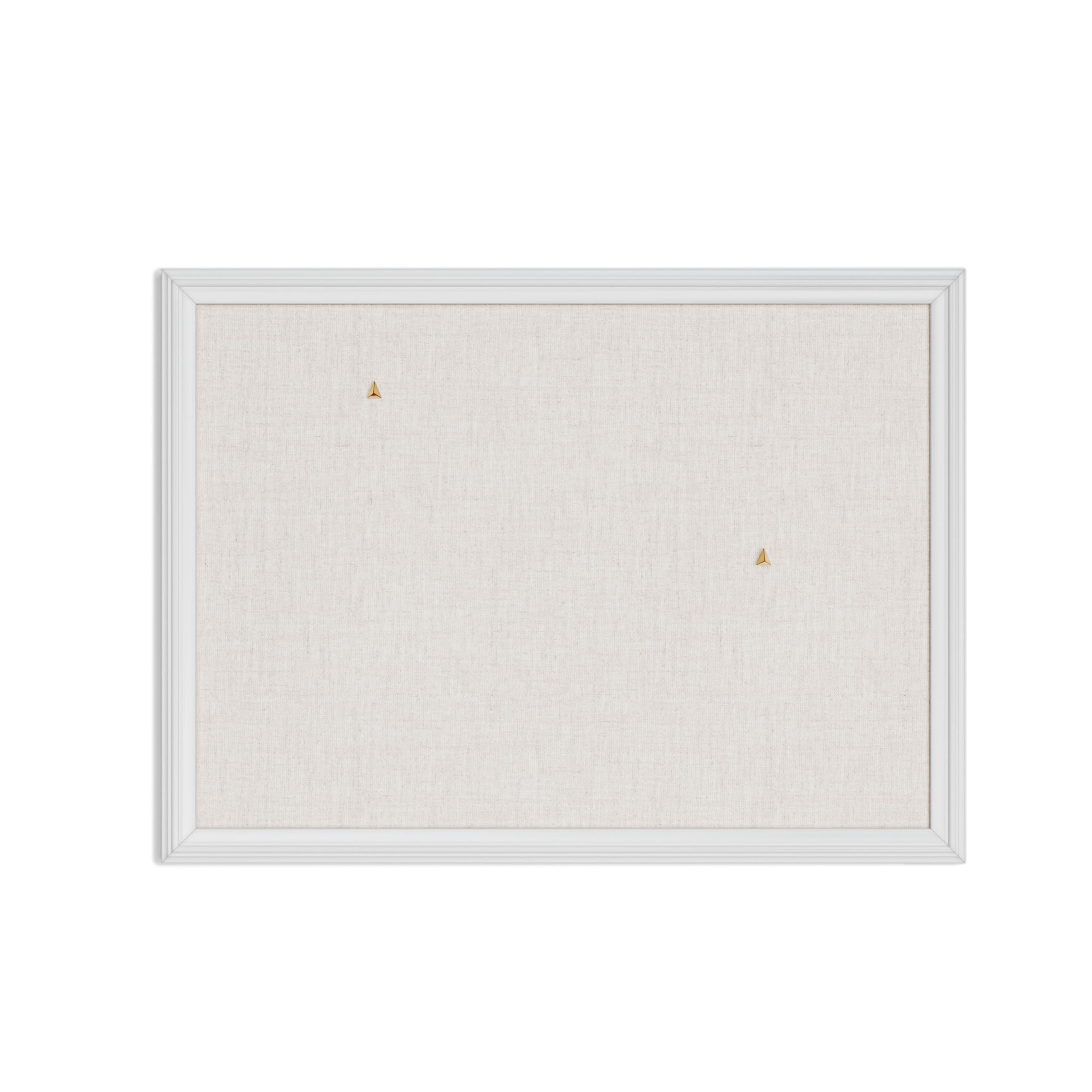 U Brands Bulletin Board, 18 x 24 Inch Linen Fabric Pin Board, Farmhouse White Wo