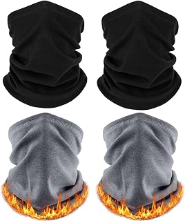 LUOLIIL VOE 4 Pack Winter Neck Warmer, Neck Gaiter Ski for Men & Women, Soft Fleece Face Cover Mask Scarf for Cold Weather