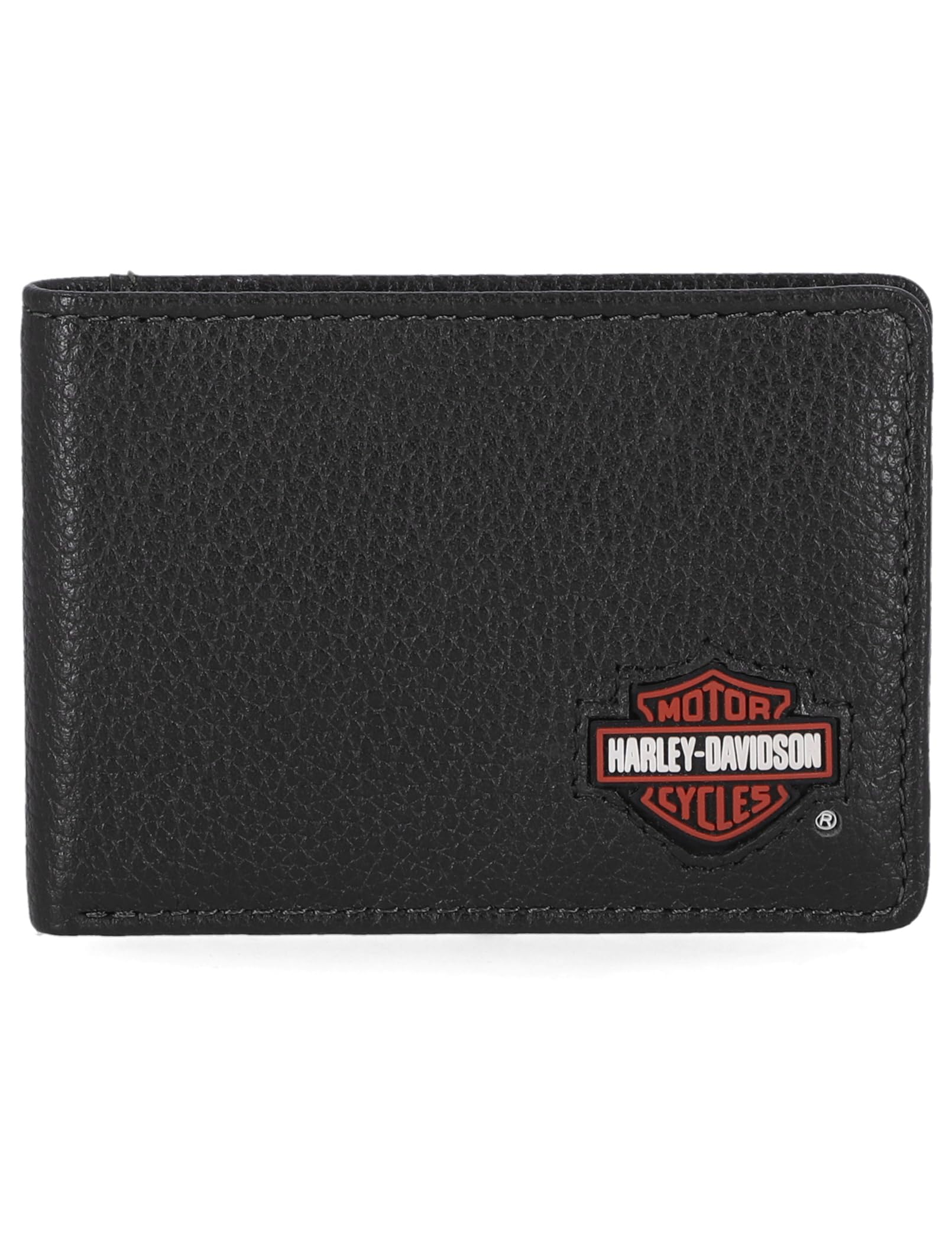 Harley-Davidson Men's Genuine Leather Rfid Blocking Billfold Slim Front Pocket W