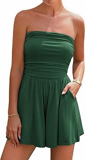 BTFBM Rompers For Women Tube Tops Loose Shorts Jumpsuits