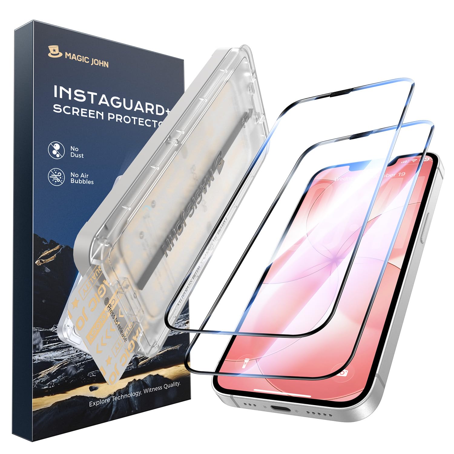 MAGIC JOHN 2PACK 3rd Gen for iPhone 17e/16e/14/13 pro /13 Screen Protector