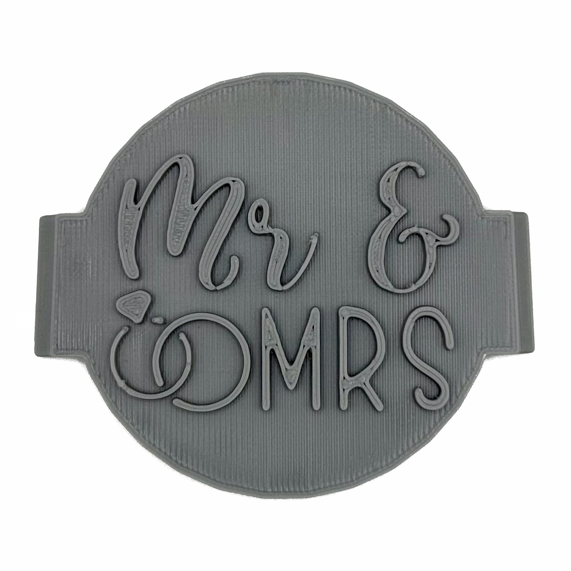 Mr & Mrs Cookie Stamp Fondant Embosser 6cm (2.36 inches) for Baking, Icing, Fond