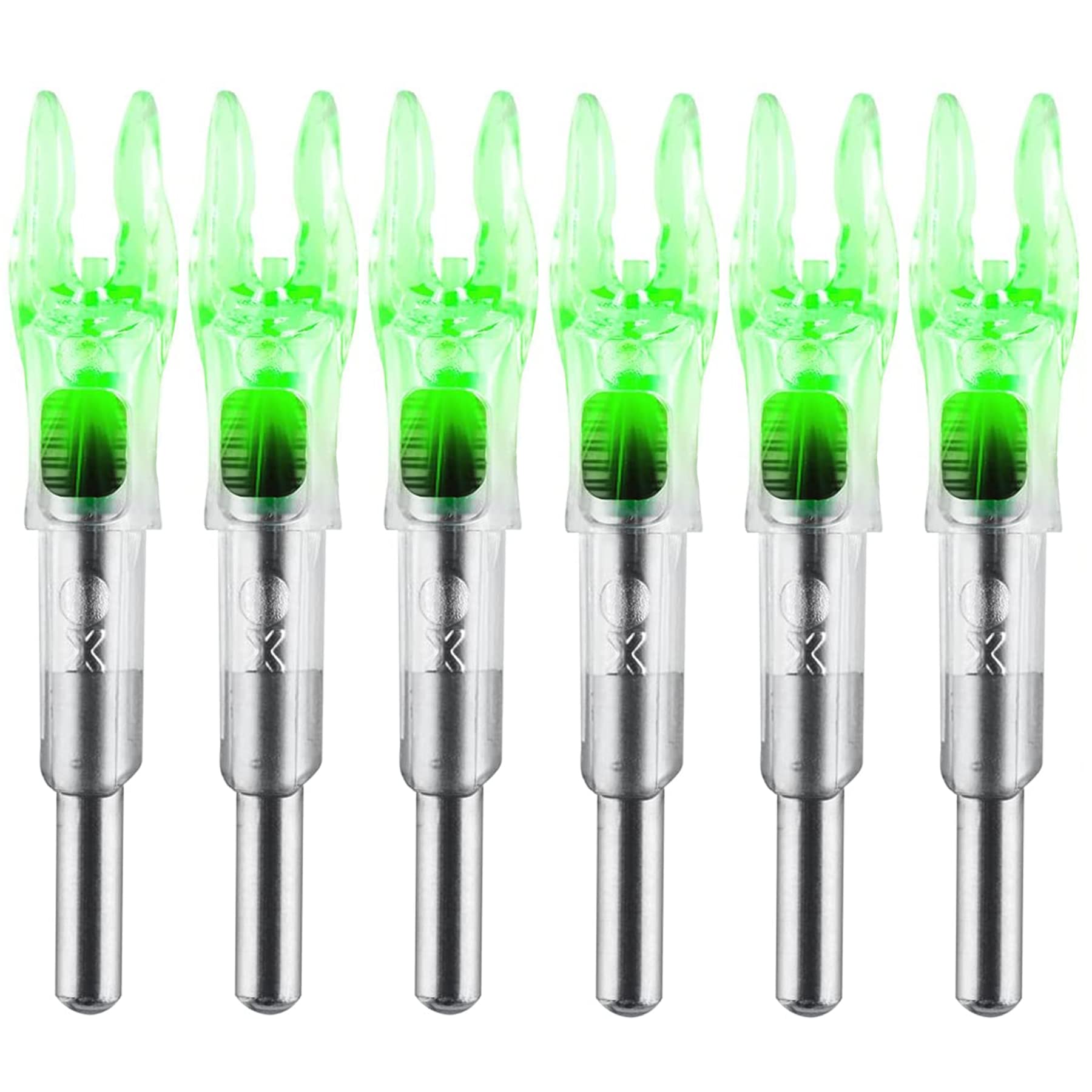 KEAUP 6PCS X Lighted Nocks for Arrows with .204 .233 .244 .246 Inside Diameter w
