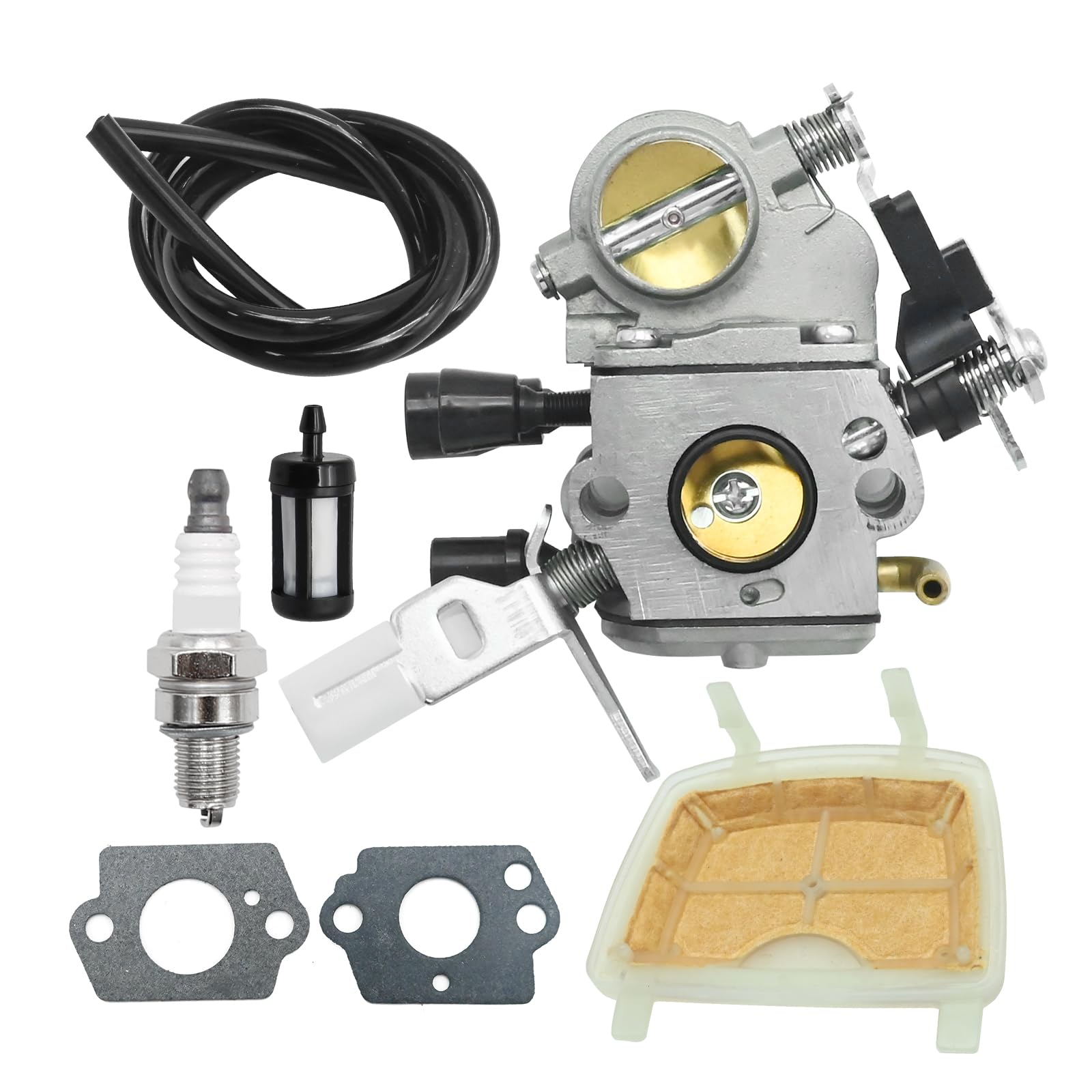 Ollanoos C1Q-S268 Carburettor Kit of Chainsaw with Air Filter Spark Plug Fuel Li
