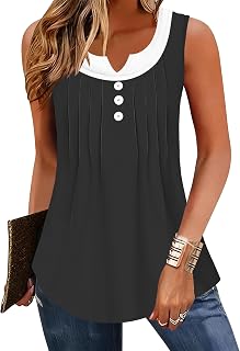 Tank Tops for Women Sleeveless Summer Tops Spring 2026 Striped Blouse Shirt