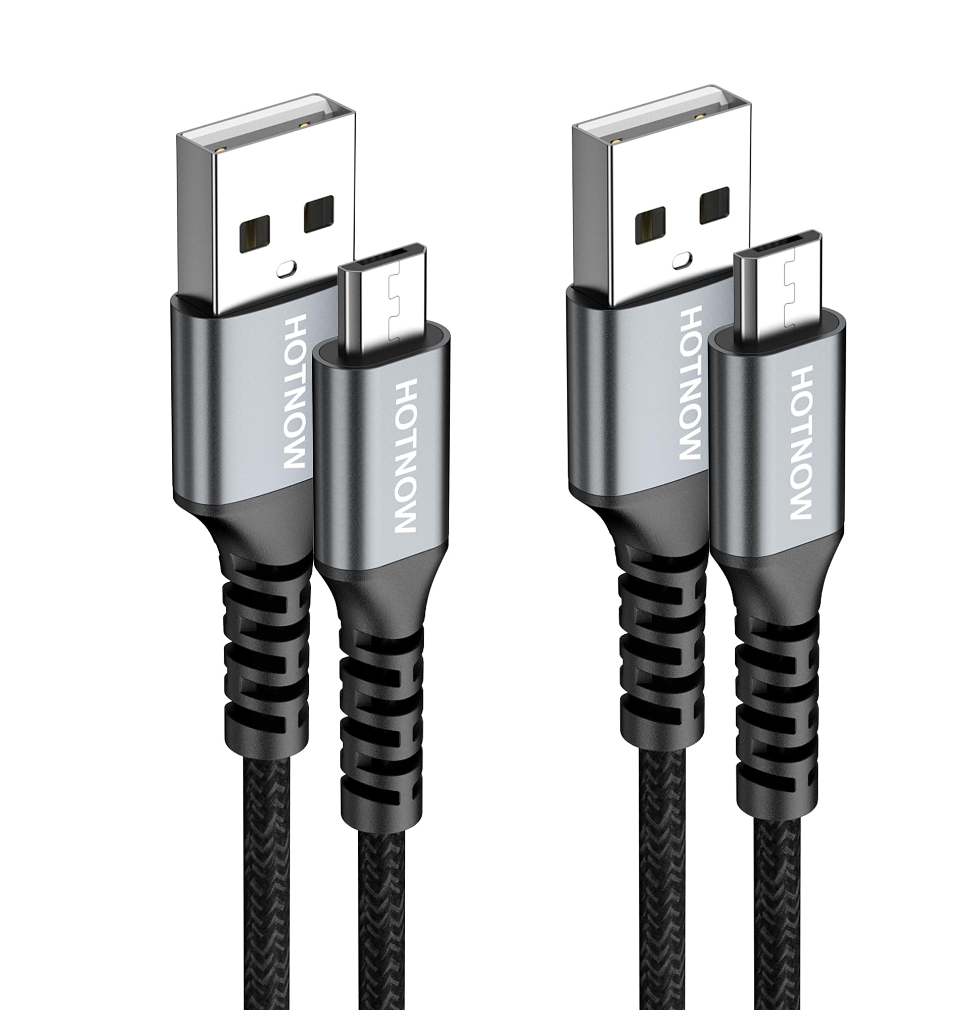 Short Micro USB 90 Degree Cable 0.5FT 3Pack, Right Angle Micro USB Cable 5V3A Br