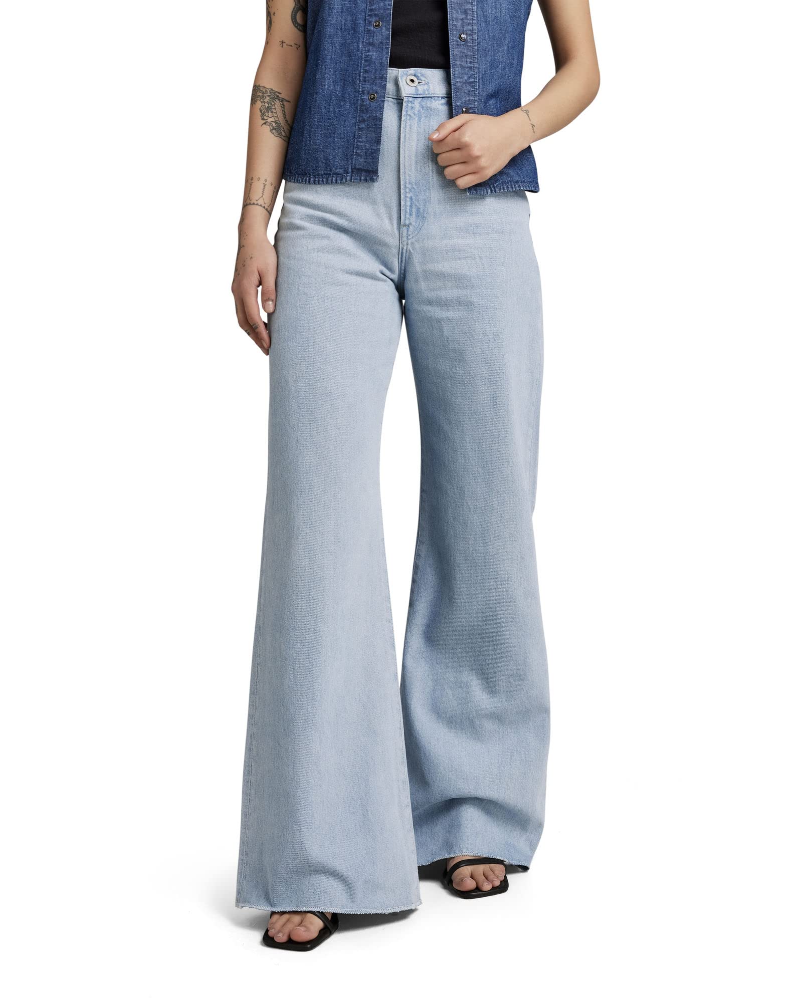 G-Star Women's Deck Ultra High Wide Leg Jeans