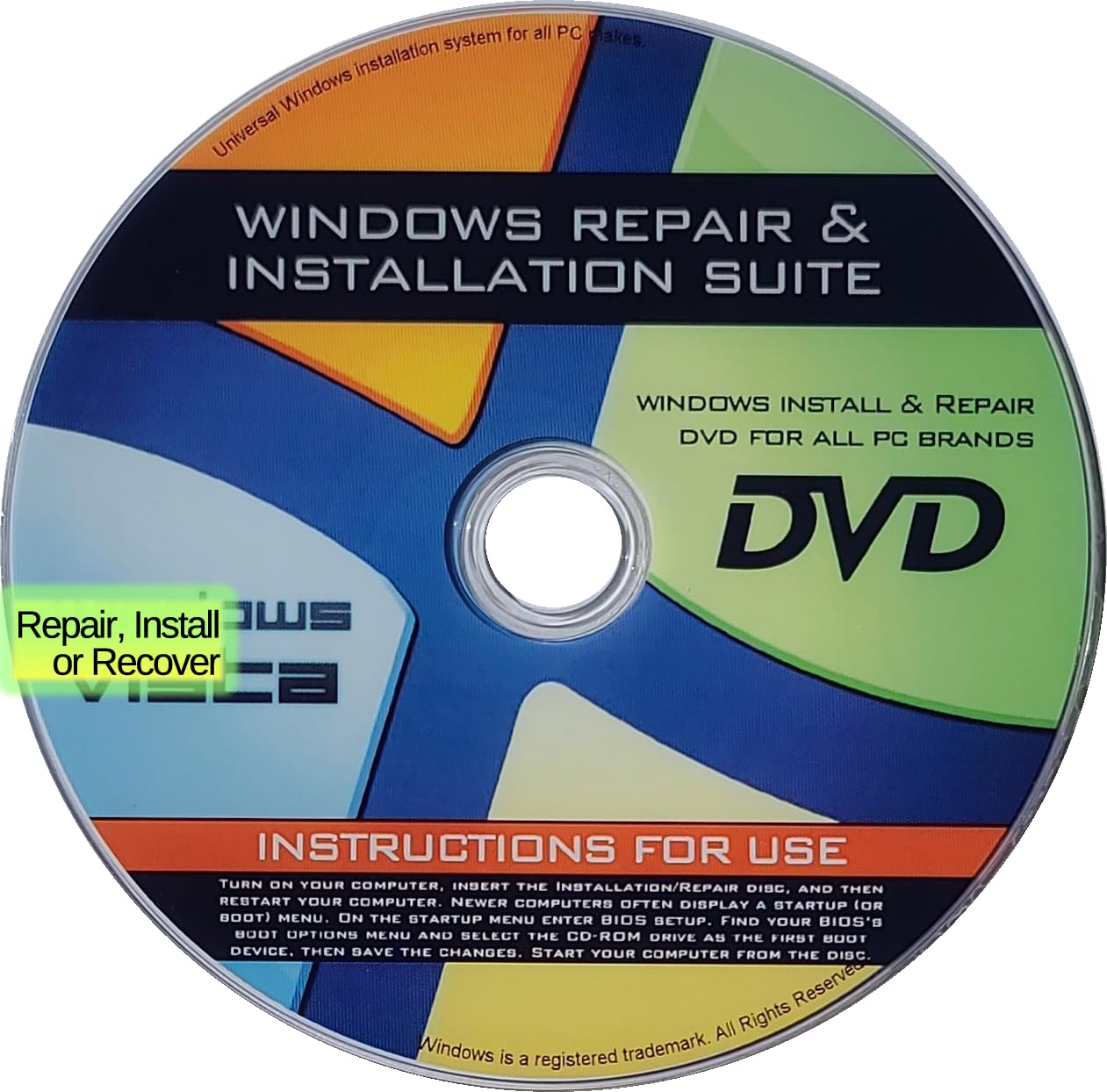 Win Vista AIO 32/64bit Compatible Install & Repair DVD Starter, Basic, Premium, 
