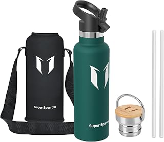 Sparrow Insulated Water Bottle W/Straw -Metal Water Bottles-500ml&750ml&1L