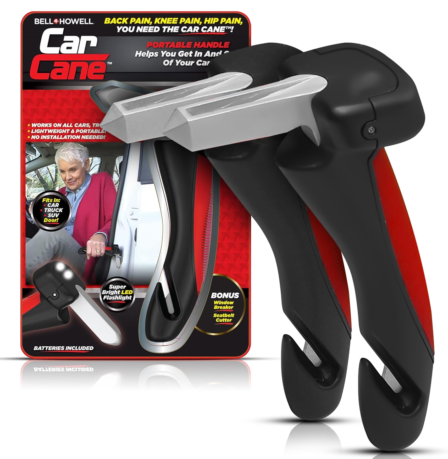 EMSON Original Car Cane Car Handle Assist for Elderly - 2 Pk | All in 1 Door Han