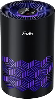FreAire Air Purifiers for Bedroom Up to 1086 Ft², KN6391RGB, Black | HEPA Air Purifier with 360° Airflow, 20 dB Sleep Mode, 3 Ambient Lights & Aroma Pad for Dust, Smoke, PoIIen & Pet Dander