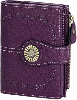 SENDEFN Small Women Wallet Leather Bifold Purse with ID Window