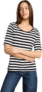 Tom Tailor Damen 1051218 T-Shirt mit Stickerei