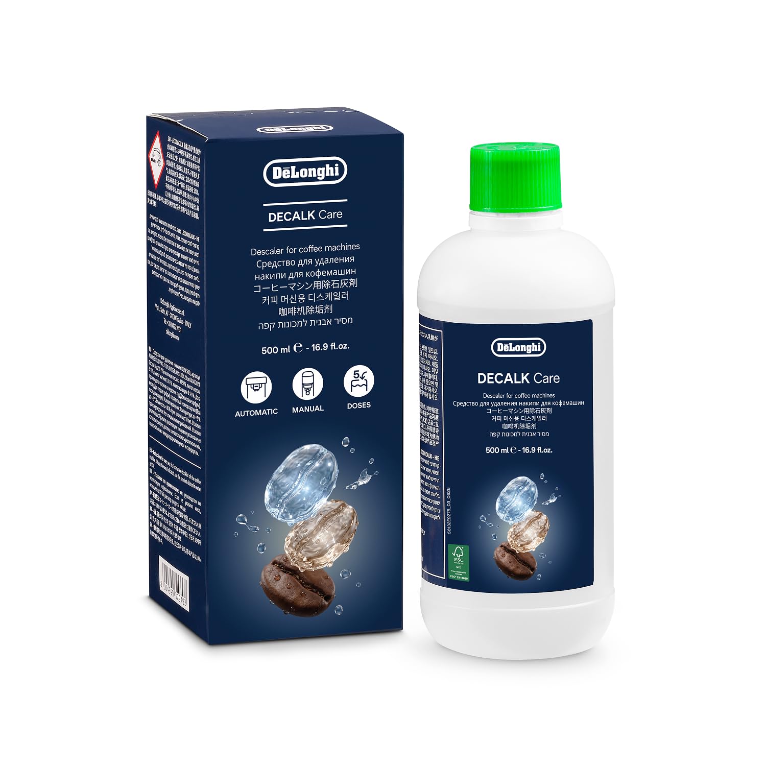 DELONGHI DESCALER ECODECALK DLSC500 Bottle 500ml (Pack of 1)