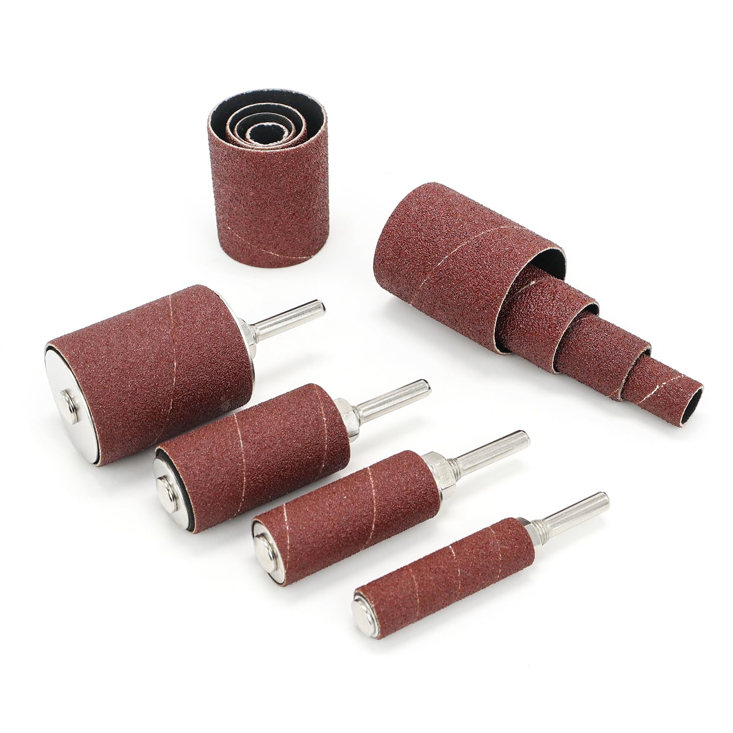 scottchen PRO 2”Long Sanding Drums and Sleeves Set with 1/4”Shank for Drill or D