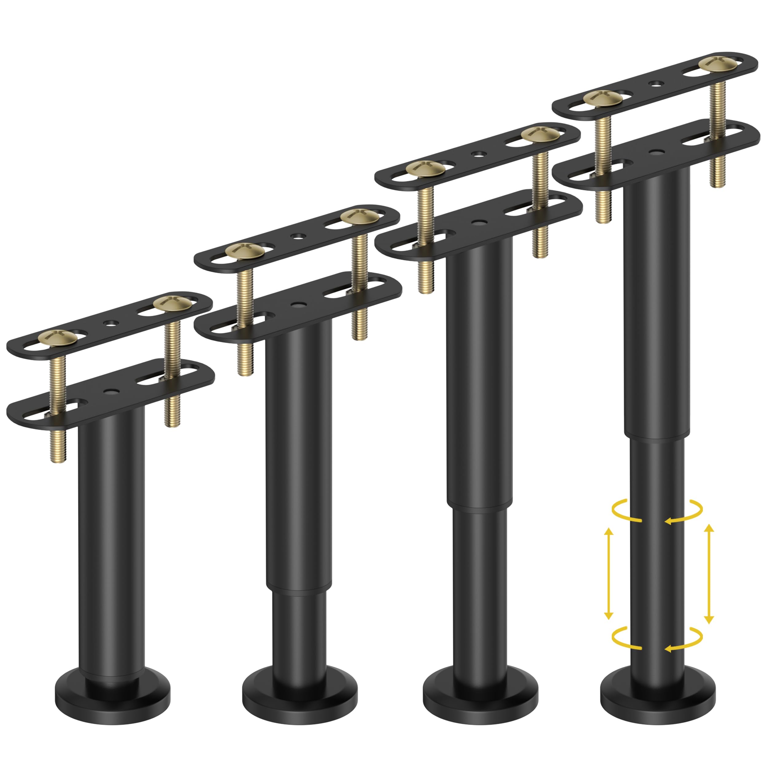 Wlrrcwdttc 4 Pcs Adjustable Height Bed Support Legs 7.08-12.6 inch, Bed Frame Ce