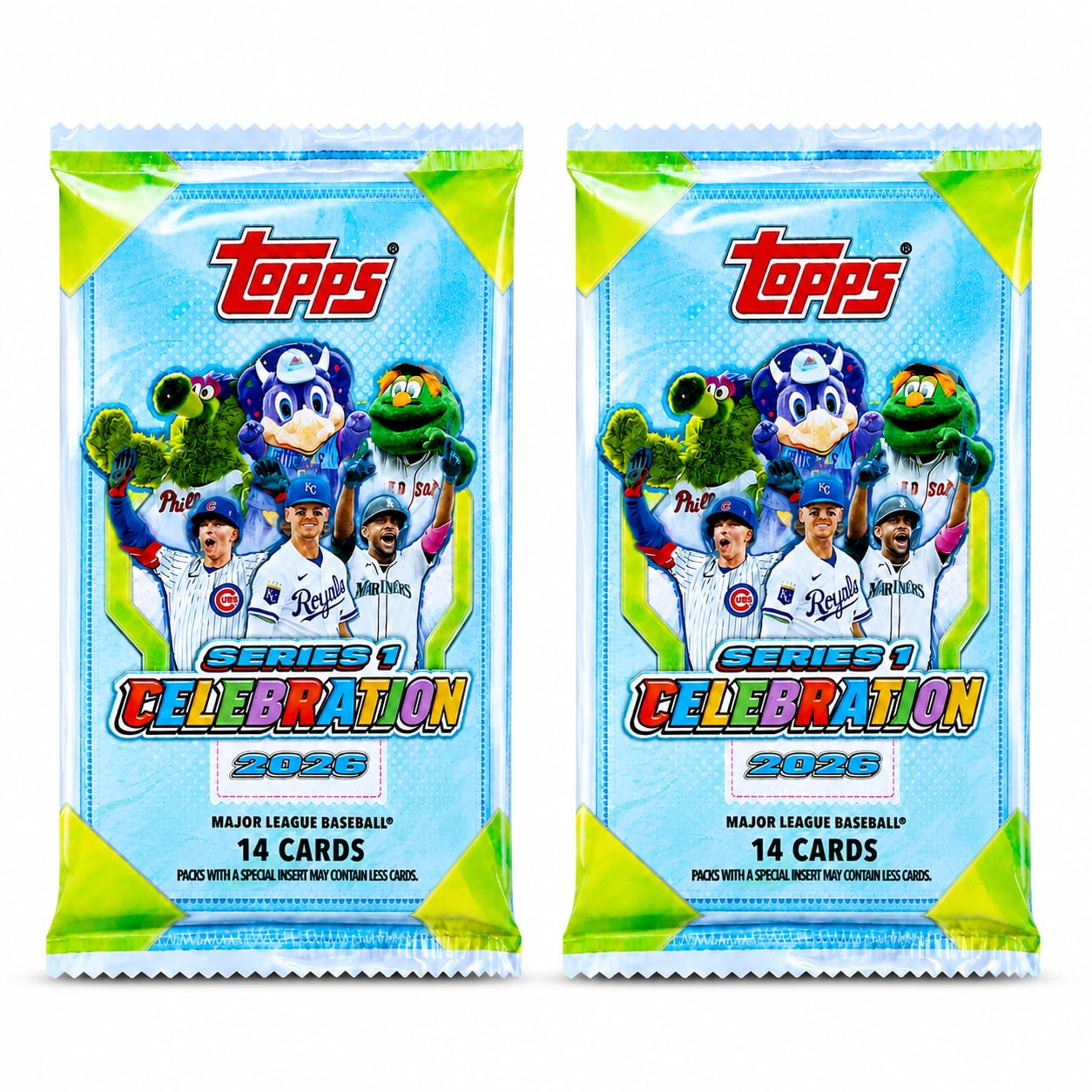 2026 Topps Series 1 Celebration Baseball Trading Card Value Bundle, 2 Factory Se