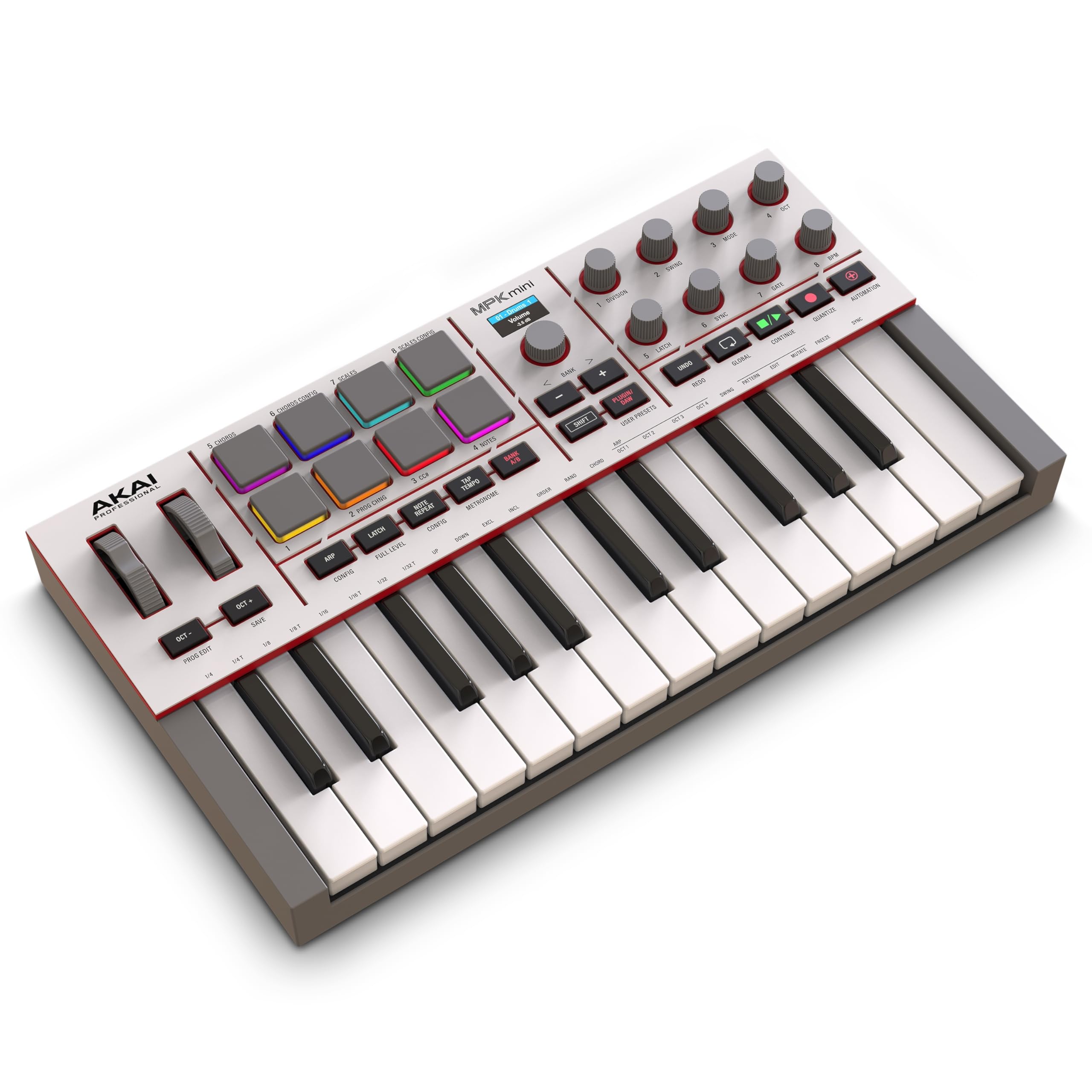 Akai Professional MPK Mini IV 25-Key USB-C MIDI Keyboard Controller, Grey | Velo