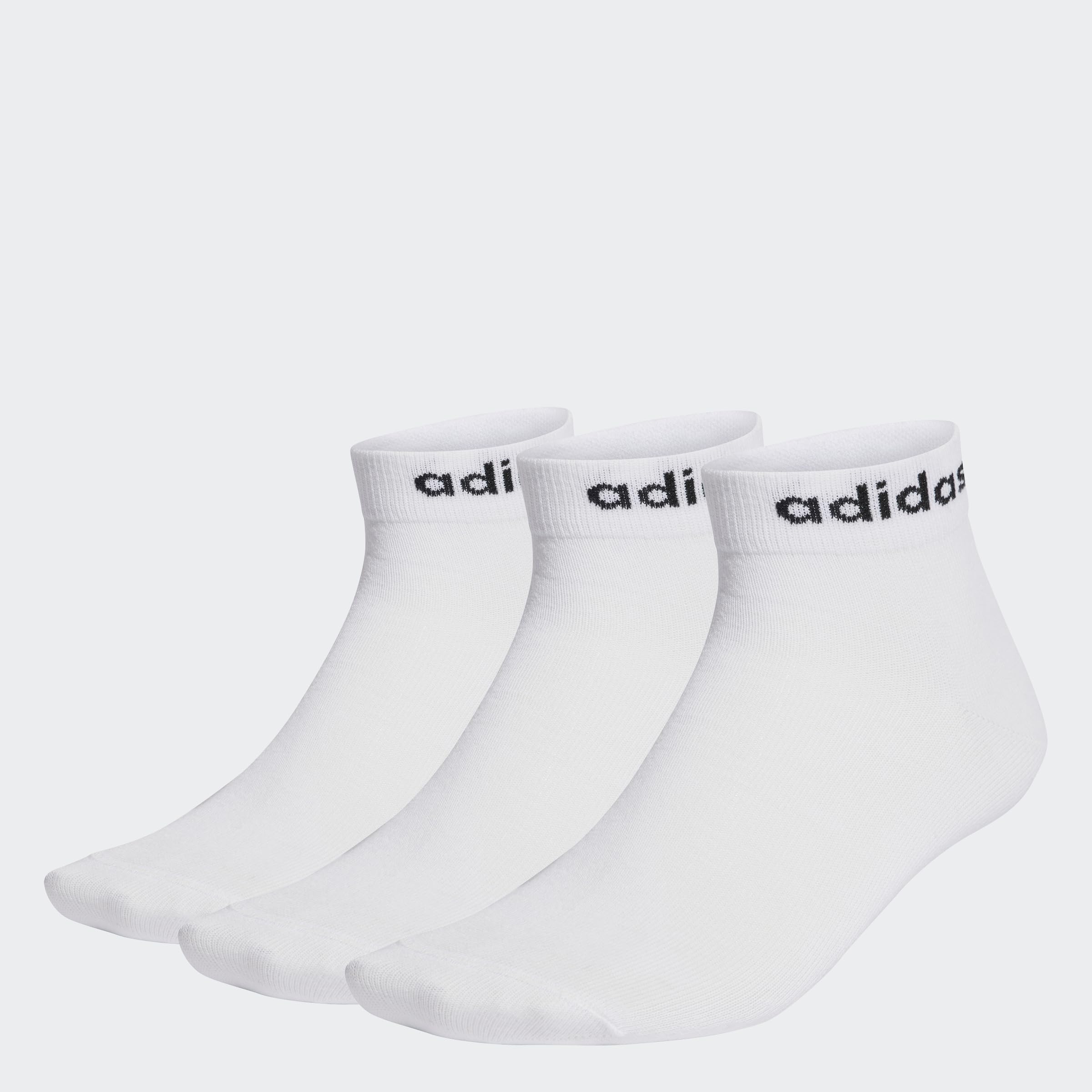adidas Think Linear Ankle Socks 3 Pairs Unisex Adult Ankle Socks (Pack of 3)