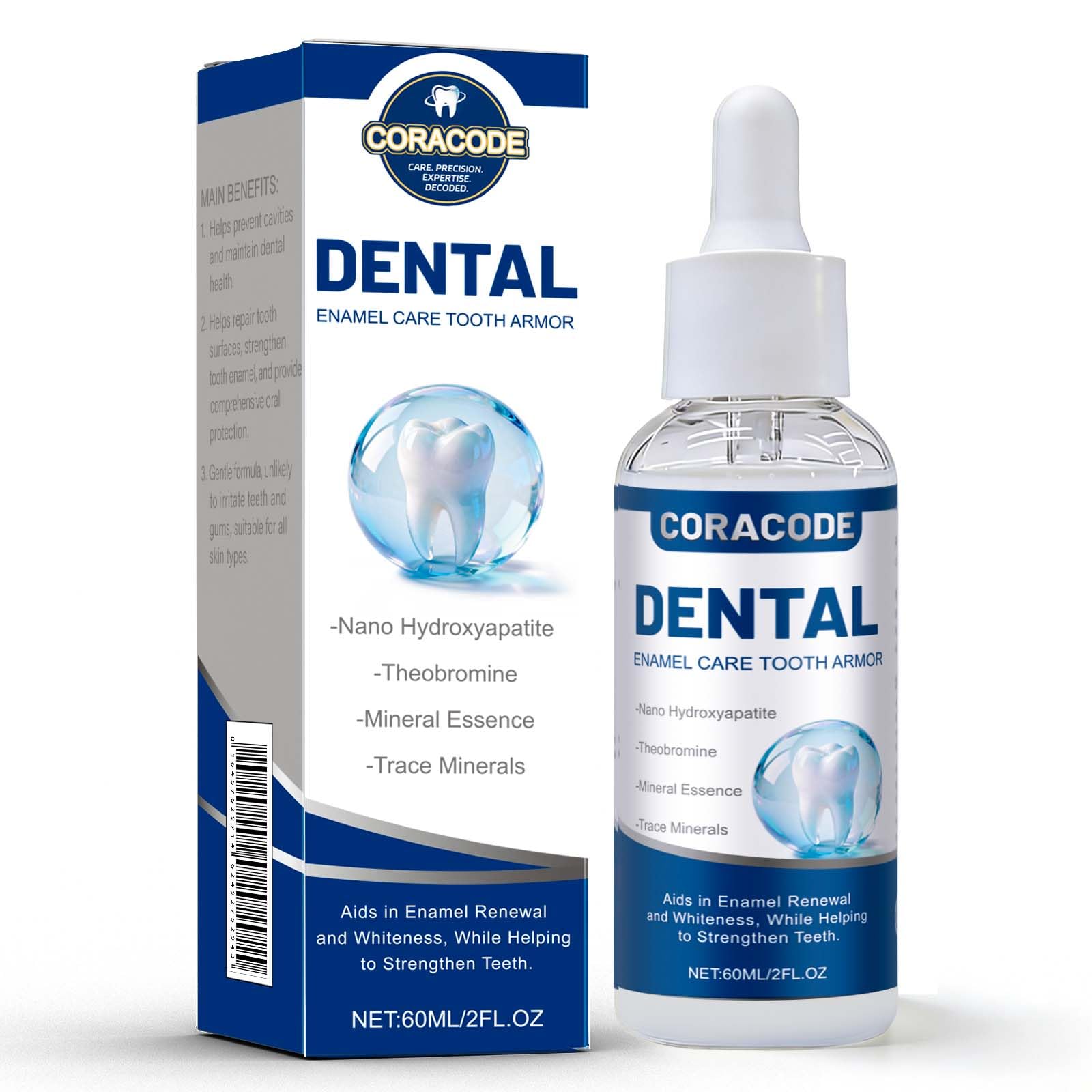 CORACODE Tooth Armor Liquid | Enamel Care Drops to Support Stronger Teeth & Soot
