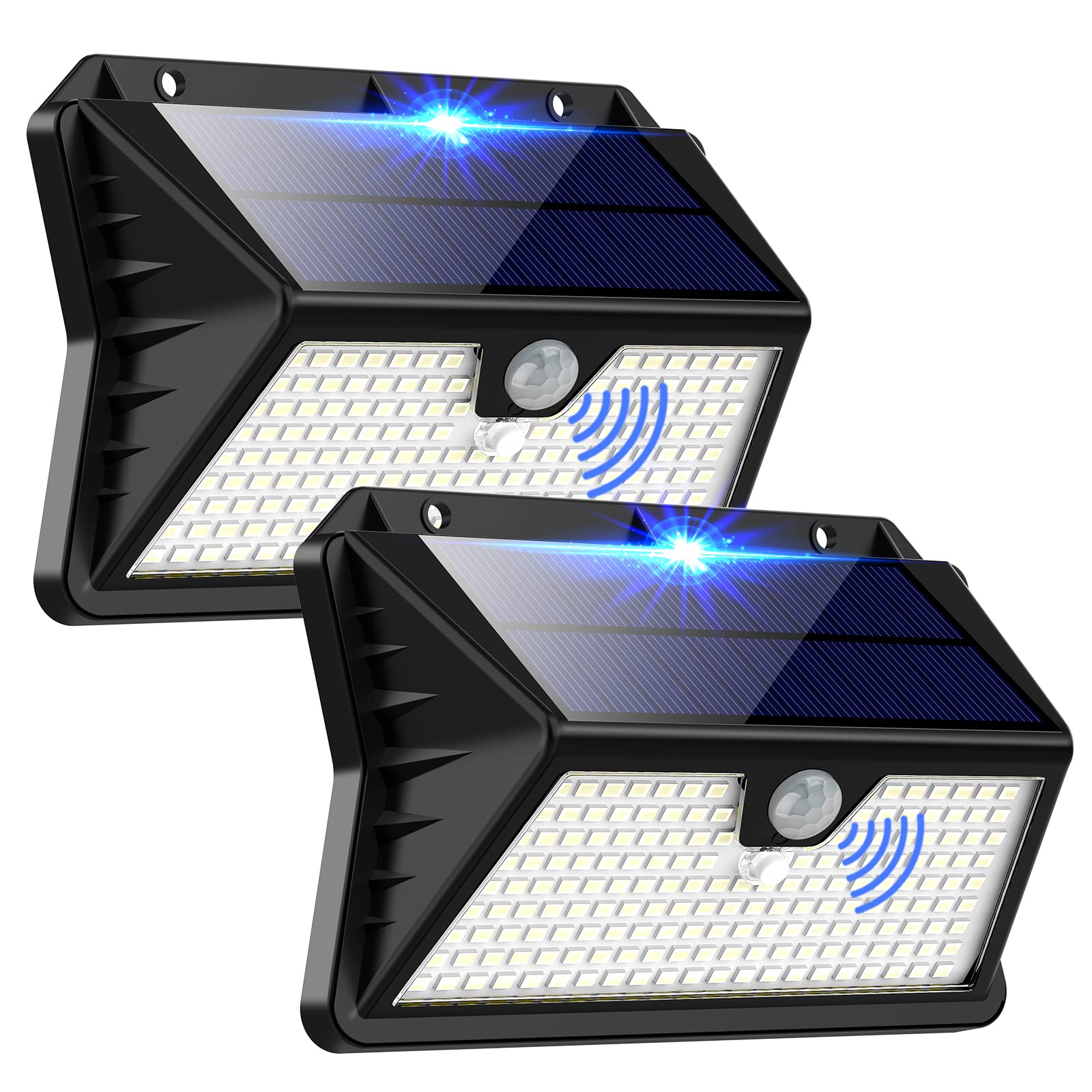 Outdoor LED Solar Light, Outdoor LED Spotlight with Motion Sensor, 185 LEDs/3 Mo