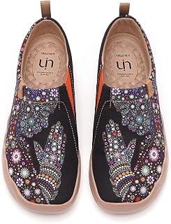 UIN Women’s Slip-On Canvas Shoes, Model Art, Painted Pomegranate, White