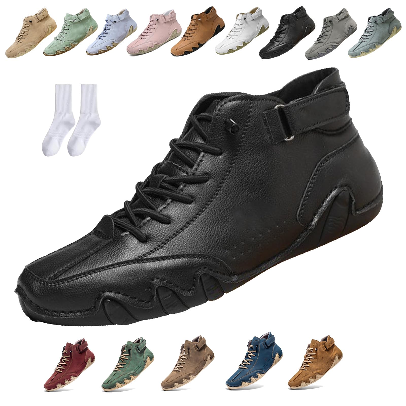 Alpaca Barfußschuhe, Ergonomischer, Wasserdichter & Schmerzlindernder Leder-Barf