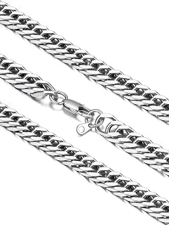 ChainsHouse 3/5/7/10/13mm Chaîne Cubaine en Acier Inoxydable, Cadeau Homme