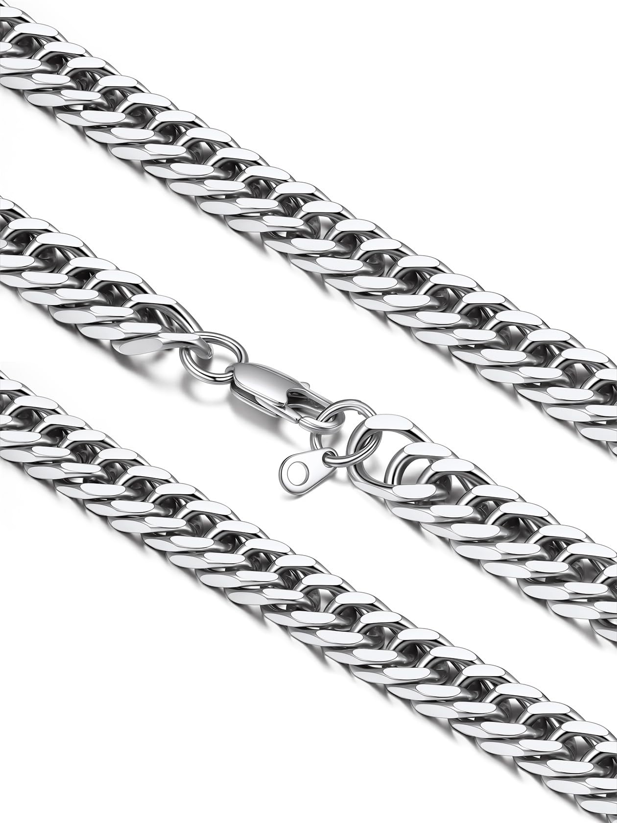 ChainsHouse 3/5/7/10/13mm Chaîne Cubaine en Acier Inoxydable, Cadeau Homme