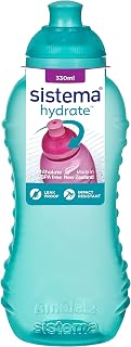 Sistema Twist 'n' Sip Squeeze Kids Water Bottle | Leakproof Water Bottle | 330 ml | Assorted Colours