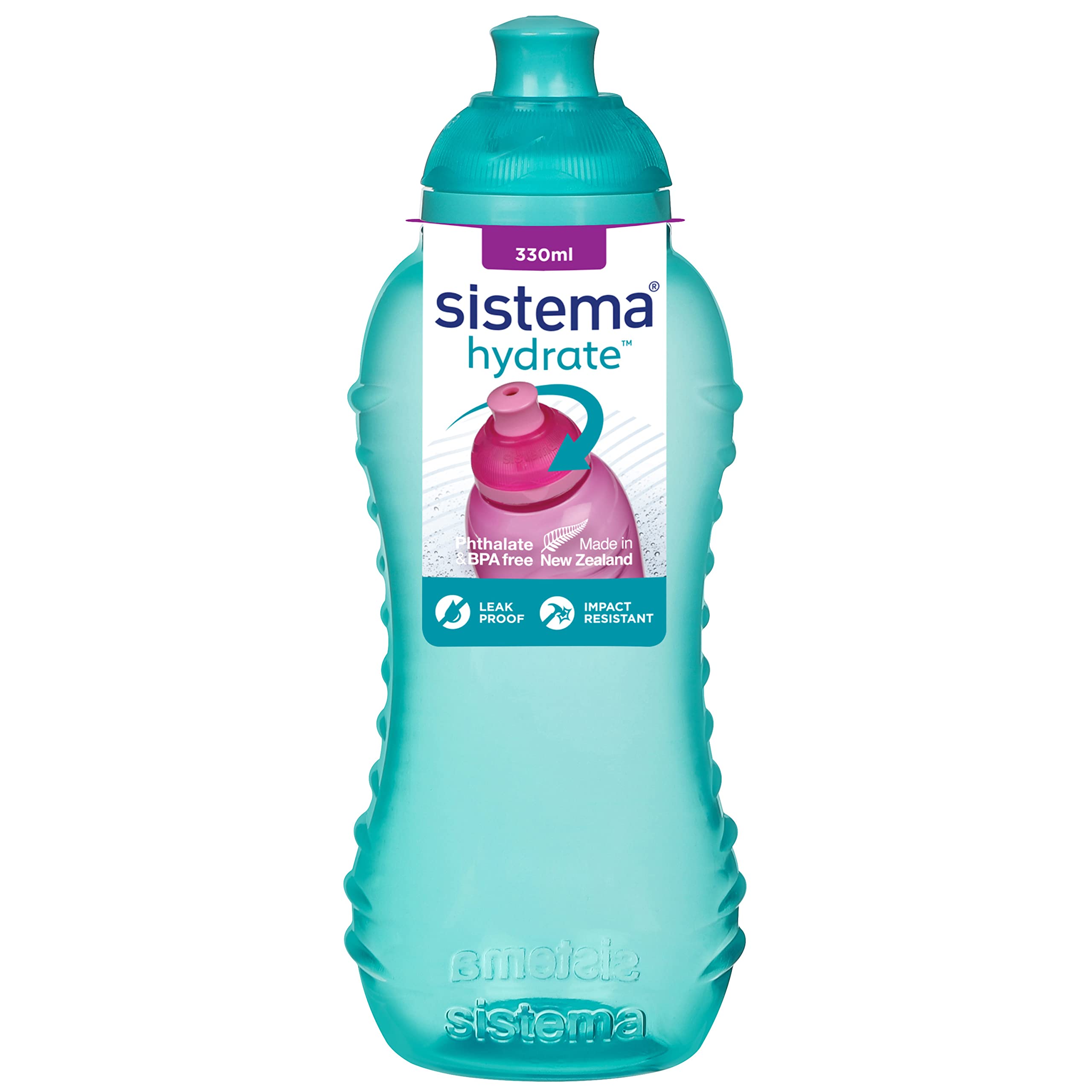 Sistema Twist 'n' Sip Squeeze Kids Water Bottle | Leakproof Water Bottle | 330 m