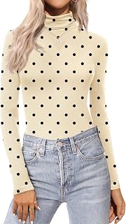 Zeagoo Women's Turtleneck Long Sleeve Slim Thermal T-Shirt